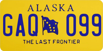 AK license plate GAQ099