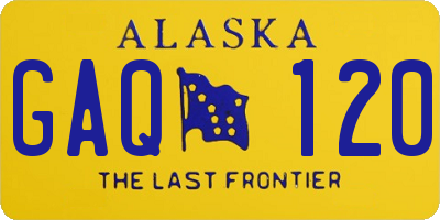 AK license plate GAQ120