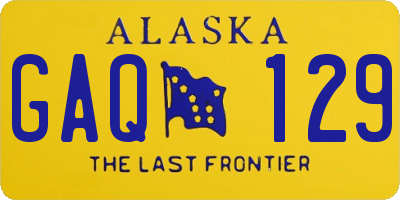 AK license plate GAQ129