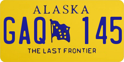 AK license plate GAQ145