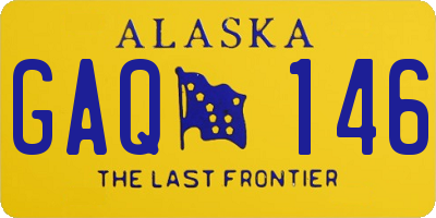 AK license plate GAQ146