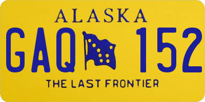 AK license plate GAQ152