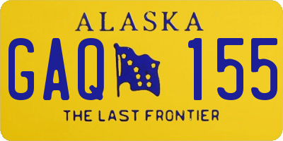 AK license plate GAQ155
