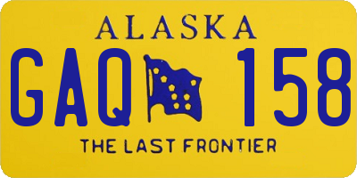 AK license plate GAQ158