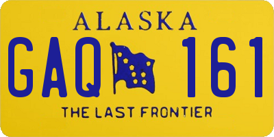 AK license plate GAQ161