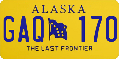 AK license plate GAQ170
