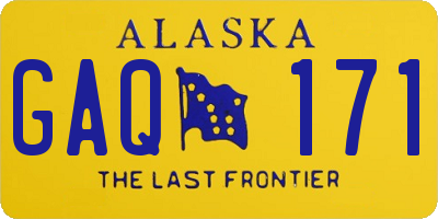 AK license plate GAQ171