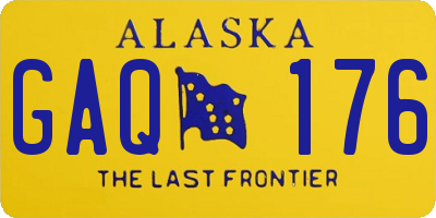 AK license plate GAQ176