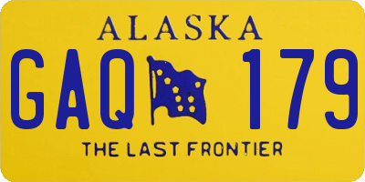 AK license plate GAQ179