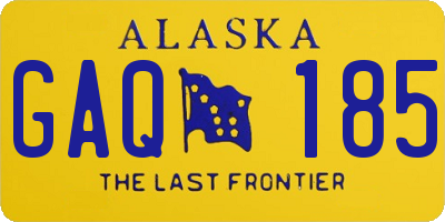 AK license plate GAQ185