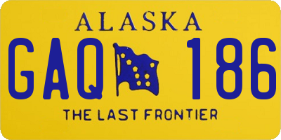 AK license plate GAQ186