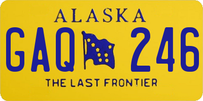 AK license plate GAQ246