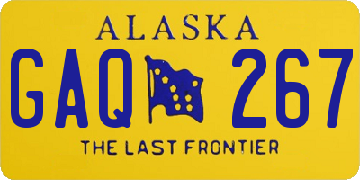 AK license plate GAQ267
