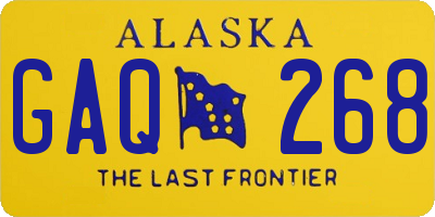 AK license plate GAQ268