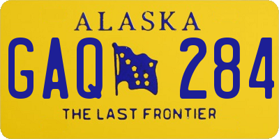 AK license plate GAQ284
