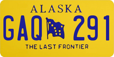 AK license plate GAQ291