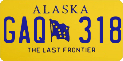 AK license plate GAQ318