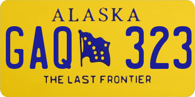 AK license plate GAQ323