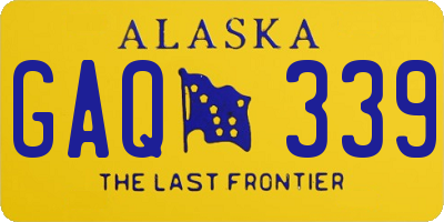 AK license plate GAQ339