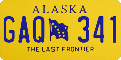 AK license plate GAQ341