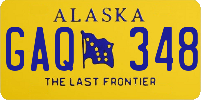 AK license plate GAQ348