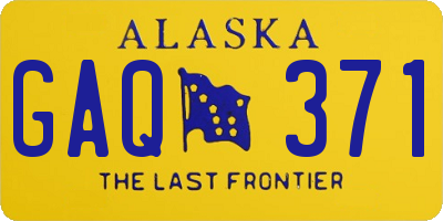AK license plate GAQ371