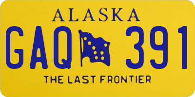 AK license plate GAQ391