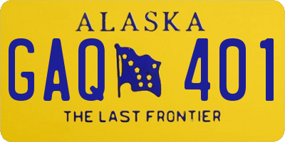 AK license plate GAQ401