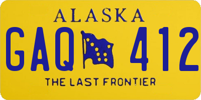 AK license plate GAQ412