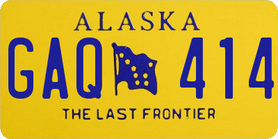 AK license plate GAQ414
