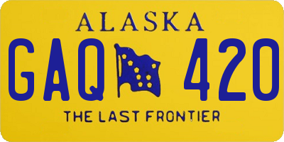 AK license plate GAQ420