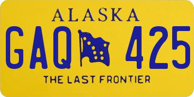 AK license plate GAQ425