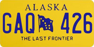 AK license plate GAQ426