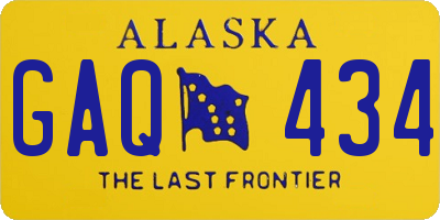AK license plate GAQ434