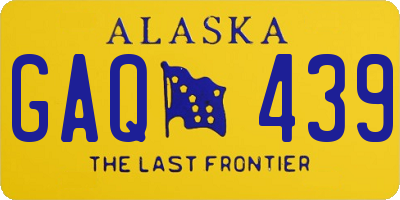 AK license plate GAQ439