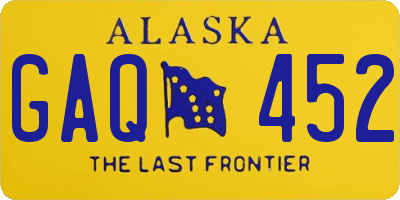 AK license plate GAQ452