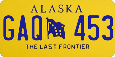 AK license plate GAQ453