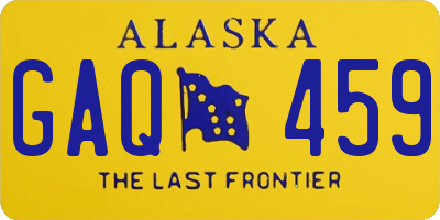 AK license plate GAQ459