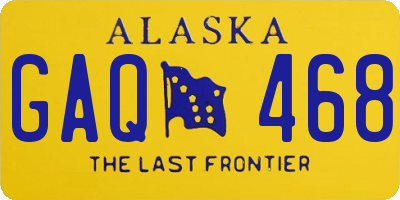 AK license plate GAQ468