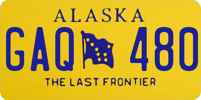 AK license plate GAQ480