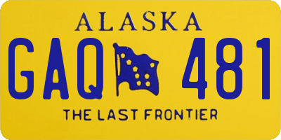 AK license plate GAQ481