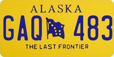 AK license plate GAQ483