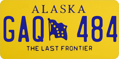 AK license plate GAQ484