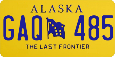 AK license plate GAQ485