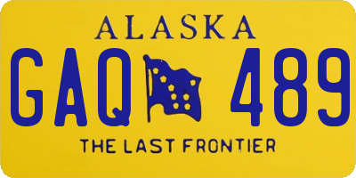 AK license plate GAQ489