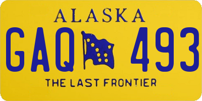 AK license plate GAQ493