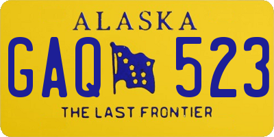 AK license plate GAQ523