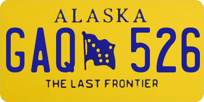 AK license plate GAQ526