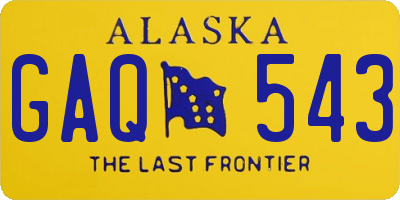 AK license plate GAQ543