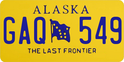 AK license plate GAQ549